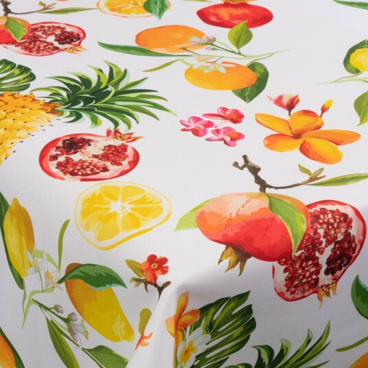 Borg Living Tekstil voksduk med akrylbelegg 30 meter på rull Citrus Fruits 140 cm bred tekstilduk Borg Living Tekstil voksduk med akrylbelegg 30 meter på rull Citrus Fruits 140 cm bred tekstilduk