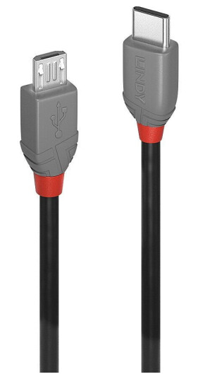 Lindy 3m USB 2.0 Type C til Micro-USB B Kabel med Rask Dataoverføring