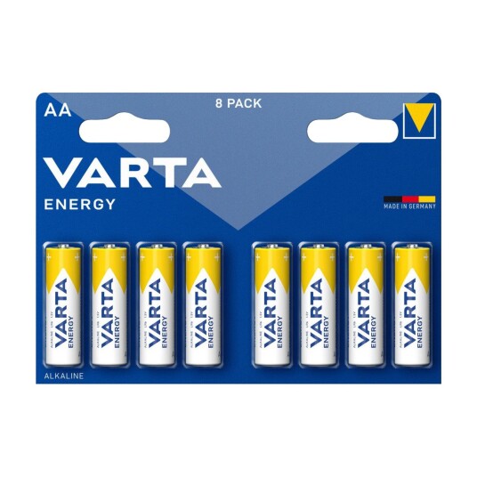 Varta AA Energibatterier 8-Pakning Alkalisk