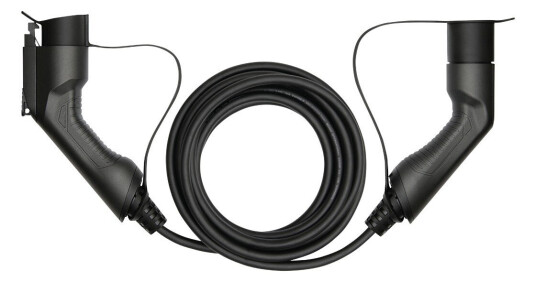 Deltaco E-Charge Type 2 til Type 1 1-fase 16A 5m Sort ladekabel