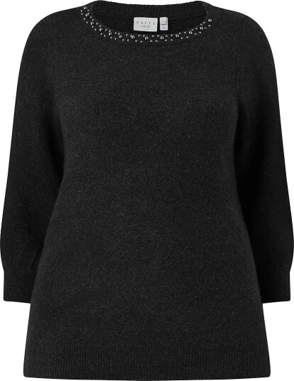 KAFFE Curve Genser KCselia Pullover Svart KAFFE Curve Genser KCselia Pullover Svart