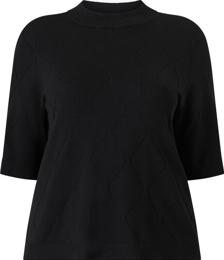 KAFFE Curve Genser KClizzy Argyle Knit Svart KAFFE Curve Genser KClizzy Argyle Knit Svart
