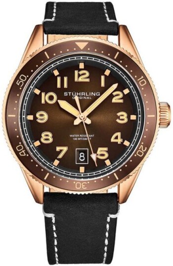 Stührling Original Herreklokke 3989.4 Monaco Brun/Lær Ø42 mm Stührling Original Herreklokke 3989.4 Monaco Brun/Lær Ø42 mm