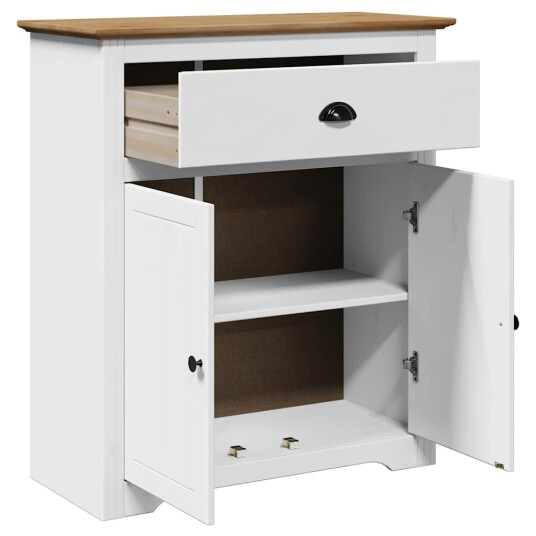 Gangskap BODO hvit og brun 80x35x90 cm 8721158392732