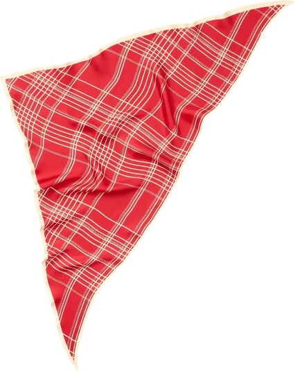 Becksöndergaard Grid Triangle Sia Scarf - SALSA RED - 50X 120 cm