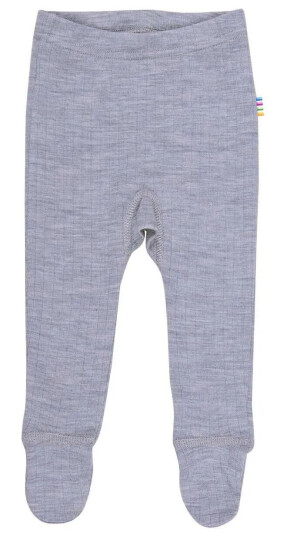 Joha Ull  Leggings Med Fot - 100% Merino - Blå Melange