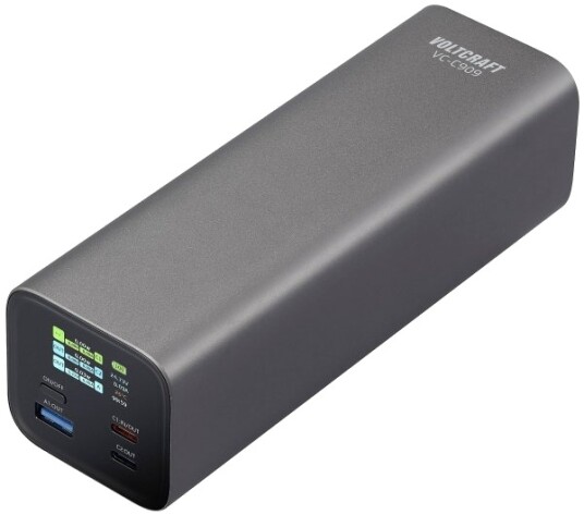 Voltcraft VC C909 Powerbank 27000mAh Usb Pd 3.1 Li Ion Svart Sølv Statusdisplay Vc 16003645