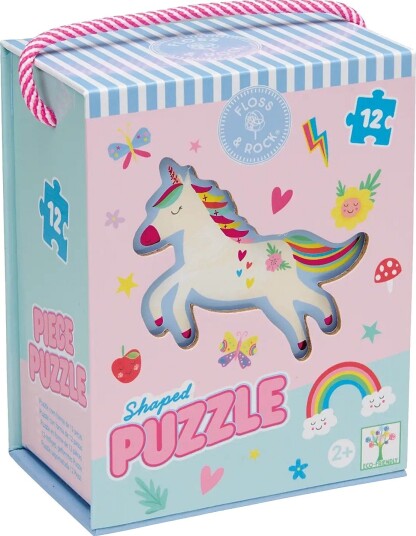 Floss & Rock Shaped Puzzle 12 Pcs. - Rainbow Fairy - RAINBOW - 20X15X5