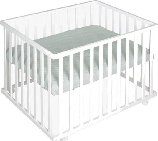 Roba Style Lekegrind Med Hjul White & Green