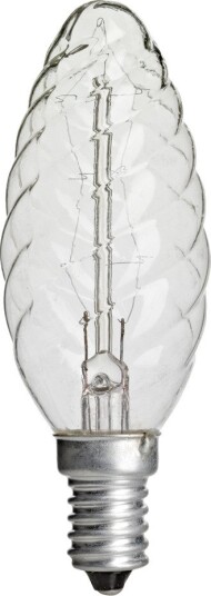 Kronelyspære vridd dekor E14 25W 2500K