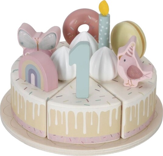 Little Dutch - Wooden birthday cake - pink  LD8015 