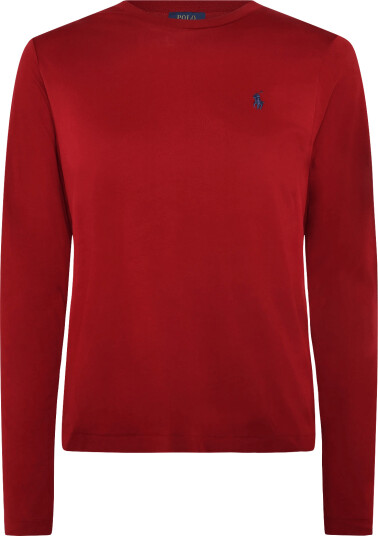 Polo Ralph Lauren Classic Fit Jersey Long Sleeve Tee Red XS