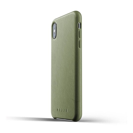 Mujjo Iphone Xs Max Deksel Full Leather Case Olive Green Mujjo Iphone Xs Max Deksel Full Leather Case Olive Green