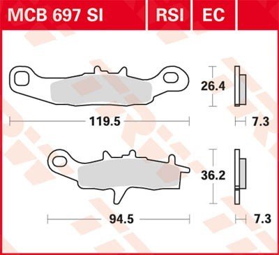 Bremseklosser TRW MCB697RSI