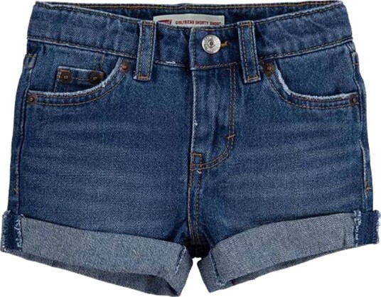 Levis Girlfriend Shorty Short Mørk Denim (152 / 12 år)