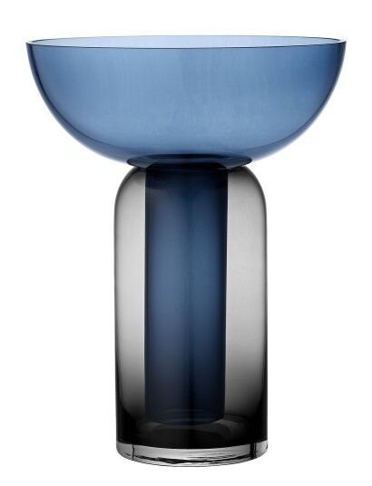 Aytm Torus Vase Blue BLACK/NAVY H33CM