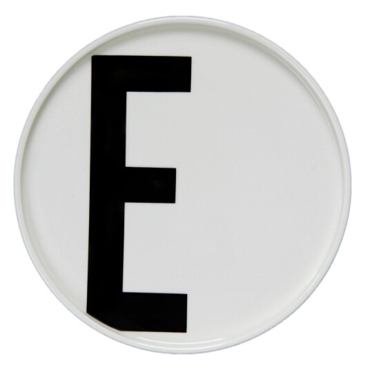 Design Letters tallerken E Design Letters tallerken E