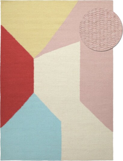 Ullteppe   Aveiro rosa/multi Størrelse: 80 x 150 cm