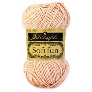 Scheepjes Softfun Garn Unicolor 2466 Lys Fersken