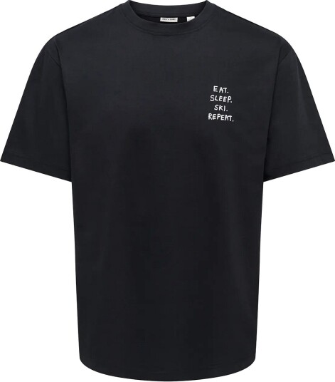ONLY & SONS Onsfred Life Rlx Ss Print Tee Vd BLACK XXL ONLY & SONS Onsfred Life Rlx Ss Print Tee Vd BLACK XXL