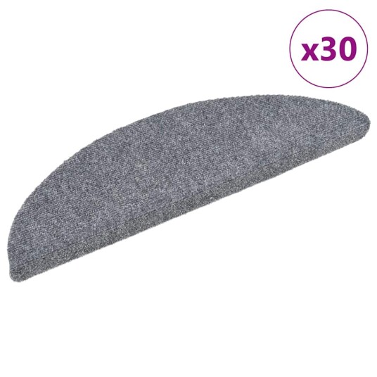  Selvklebende trappematter 30 stk lysegrå 56x17x3 cm 8721288458018