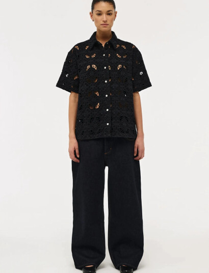 NEUW Yoko Baggy Crudorinse Denim Navy 28