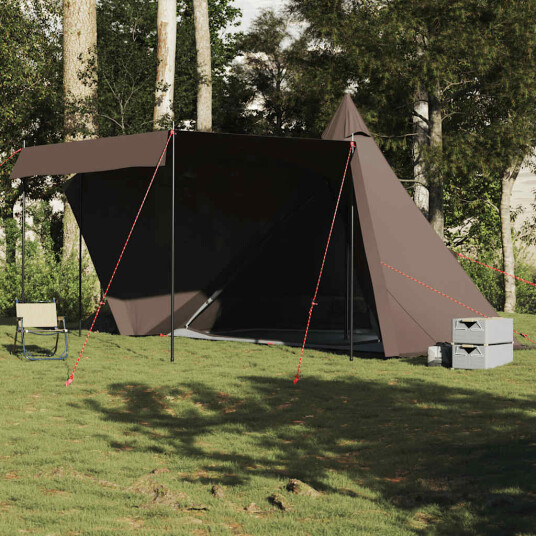 Familietelt for camping 8 personer brun vanntett Familietelt for camping 8 personer brun vanntett