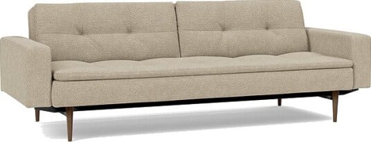 Sovesofa Dublexo med Armlener & Mørk Styletto ben B 6003680