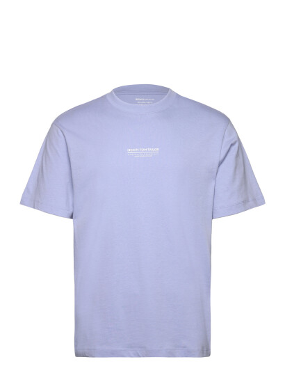 Tom Tailor Relaxed Printed T-Shirt - Blue - M