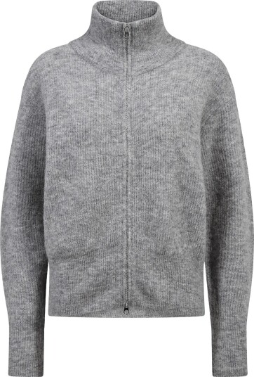 MOS MOSH Mmthora Knit Zip Cardigan GREY MELANGE XL MOS MOSH Mmthora Knit Zip Cardigan GREY MELANGE XL
