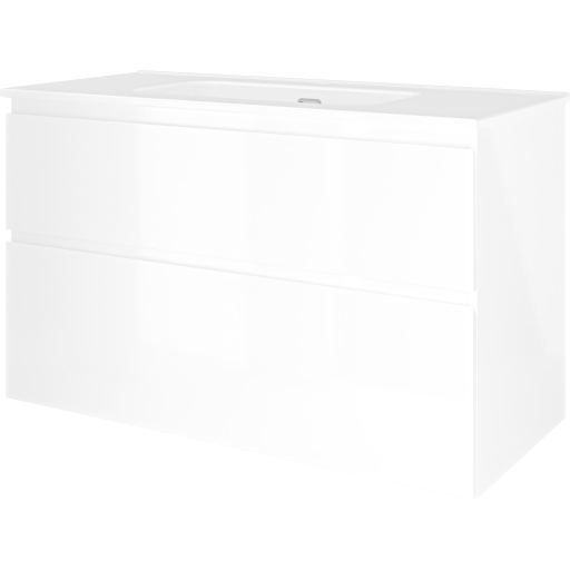 Sanibell Proline møbelpakke 100x46 cm hvithøyglans