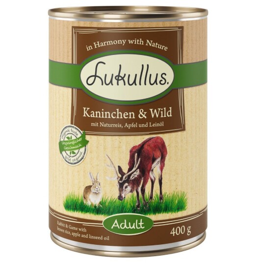 Lukullus Økonomipakke 24 X 400 G Kanin & Vilt Lukullus Økonomipakke 24 X 400 G Kanin & Vilt