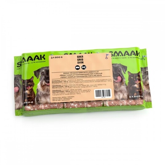 Smaak Raw Complementary Pork Minced Meat (3 X 200 G)