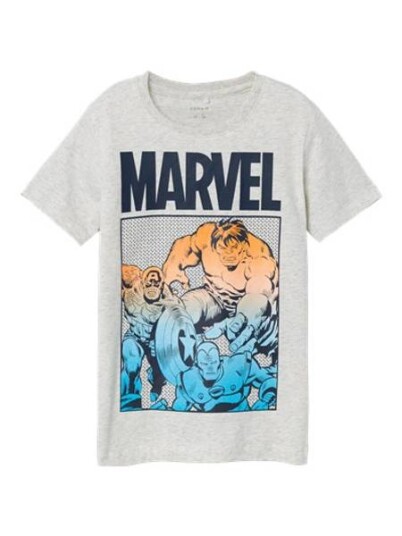 Name It France Marvel t-skjorte - light grey melange Name It France Marvel t-skjorte - light grey melange