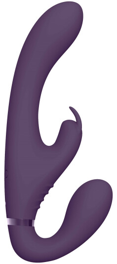 Vive Suki Vibrating Strapless Strap-on Rabbit Purple Vive Suki Vibrating Strapless Strap-on Rabbit Purple
