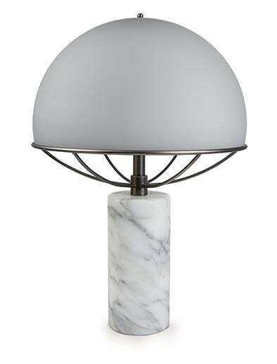TATO Jil Bordlampe Grå/Sort Krom & Hvit Marmor