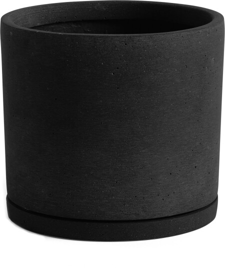 Hay Plant Pot With Saucer Xxl / Black Krukker Svart