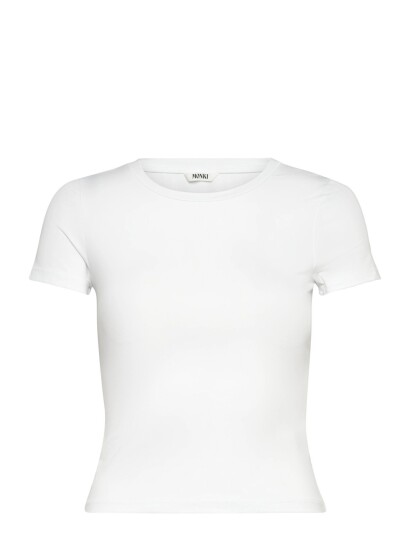 Monki Tight Mini T Shirt White XL