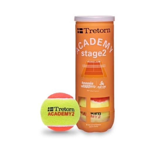 Tretorn Academy Orange Stage 2. 1 rør Tretorn Academy Orange Stage 2. 1 rør