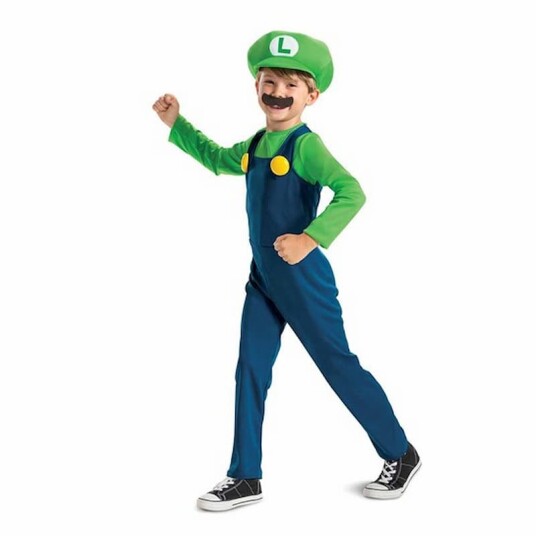 Jakks Pacific GmbH Super Mario Luigi Barn Karnevalskostyme Small
