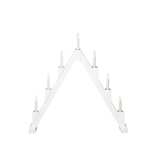 Adventstake 7 armet sammenleggbar Hvit / Messing Adventstake 7 armet sammenleggbar Hvit / Messing