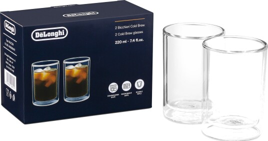 Delonghi Dobbeltveggede termoglass 220 ml 2 pakning