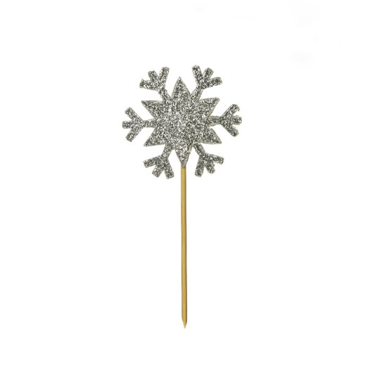 Cupcakedekorasjoner Snøkrystaller Pk/12 