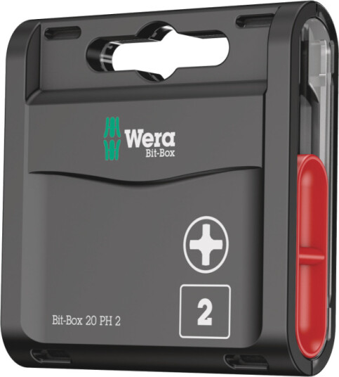 Wera PH2 25mm Bitssett med 20 Stykker til Elektroverktøy Wera PH2 25mm Bitssett med 20 Stykker til Elektroverktøy