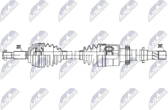NTY NPW RE 244 Drivaksel
