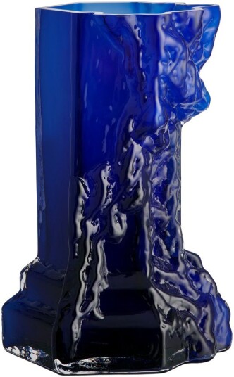 Kosta Boda Rocky Baroque vase 35 cm Deep blue