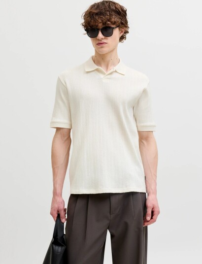 Jack & Jones Jprblahenry Ss Polo Styd Ss26   Cream   XL
