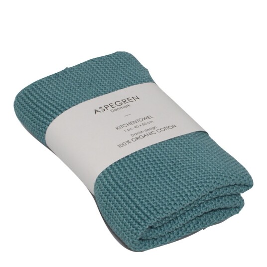 Aspegren Solid kjøkkenhåndkle 40x50 cm aqua sea Aspegren Solid kjøkkenhåndkle 40x50 cm aqua sea
