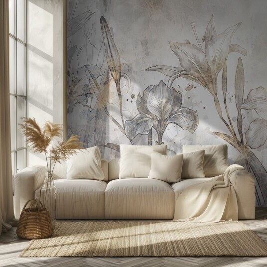 Tapet – Skandinavisk Blomsterdesign Tapet – Skandinavisk Blomsterdesign
