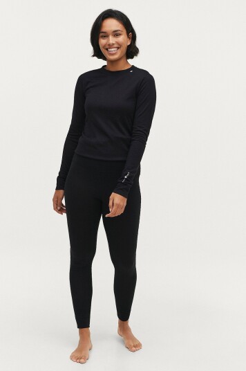 Áhkká Longs Merino Wool Pant W Svart